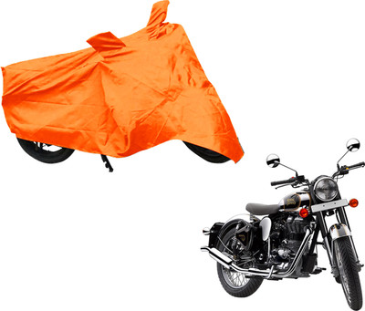 AUTO PEARL Two Wheeler Cover for Royal Enfield(Classic Chrome, Orange)