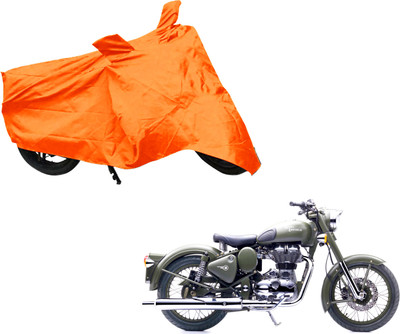 AUTO PEARL Two Wheeler Cover for Royal Enfield(Bullet 500, Orange)