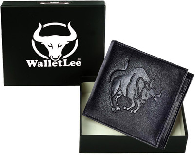 

WalletLee Men Casual Black Genuine Leather Wallet(1 Card Slot)