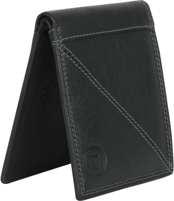 

BACHELOR Men Casual Black Genuine Leather Wallet(8 Card Slots), Brbc38