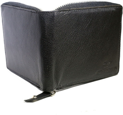 

NUKAICHAU Men Casual Black Genuine Leather Wallet(8 Card Slots)