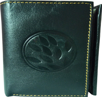 

SARUAR.it Boys Casual Green Genuine Leather Money Clip(10 Card Slots), Black