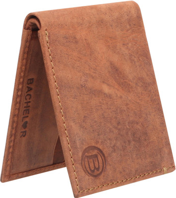 

BACHELOR Men Casual Tan Genuine Leather Wallet(6 Card Slots), Brbc48