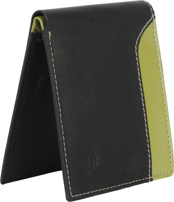 

BACHELOR Men Casual Black, Green Genuine Leather Wallet(4 Card Slots), Brbc39