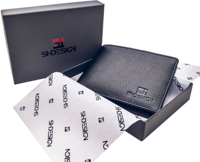 

SH DESIGN Men Blue Genuine Leather Wallet(7 Card Slots)