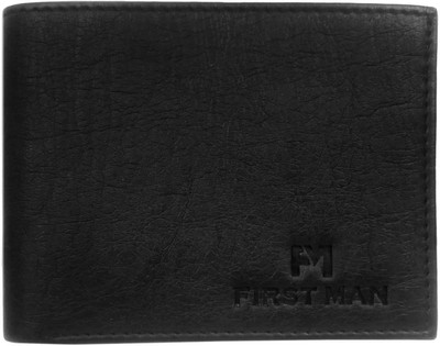 

First Man Men Casual Black Artificial Leather Wallet(4 Card Slots), Black 45 45