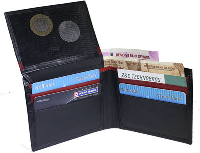 

NUKAICHAU Boys Casual Blue Genuine Leather Wallet(8 Card Slots), Black