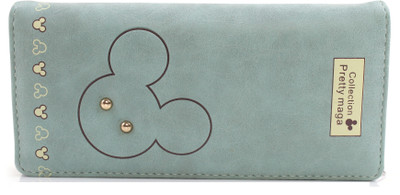 

b4bags Girls Casual Green Artificial Leather Wallet(4 Card Slots), Sea green