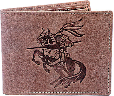

NUKAICHAU Men Casual Khaki Genuine Leather Wallet(8 Card Slots)