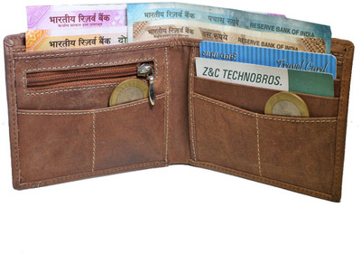 

NUKAICHAU Men Casual Brown Genuine Leather Wallet(8 Card Slots)