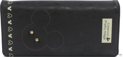 

b4bags Girls Casual Black Artificial Leather Wallet(4 Card Slots)