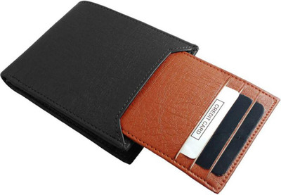 

Quetzal Men Casual Black Artificial Leather Wallet(7 Card Slots), Multi color