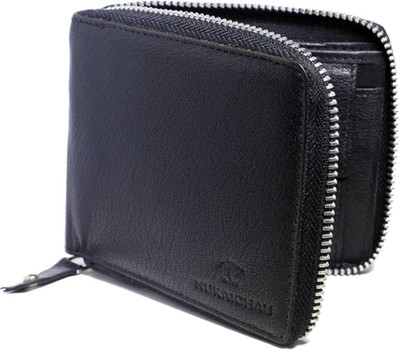 

NUKAICHAU Girls Casual Black Genuine Leather Wallet(10 Card Slots)