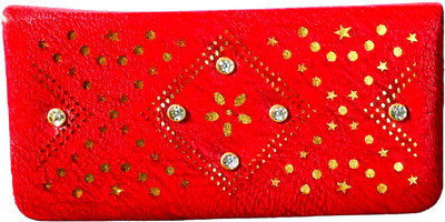 

Fashion Catz Women Evening/Party Red Artificial Leather Wrist Wallet(3 Card Slots)