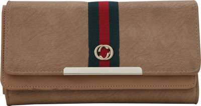 

Cidky Women Beige Artificial Leather Wrist Wallet(8 Card Slots), Begie