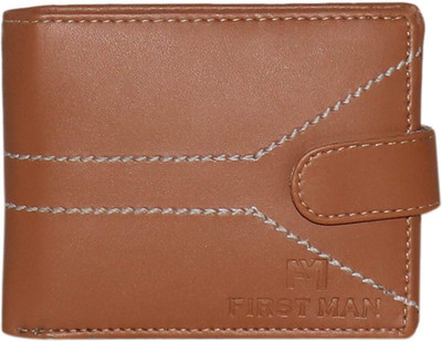 

first man Men Casual Tan Artificial Leather Wallet(5 Card Slots)