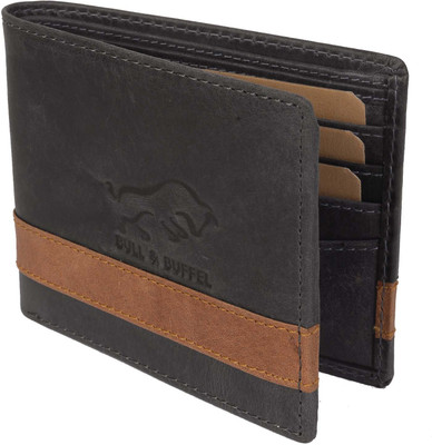 

BULL & BUFFEL Men Casual Tan, Black Genuine Leather Wallet(7 Card Slots), Blue -06;tan-04