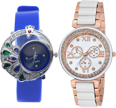 

NEUTRON Latest Branded Peacock Blue And White Color Combo Watch (G77-G210) For Girls And Women Watch - For Girls
