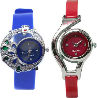

NEUTRON Brand New High Quality Peacock And World Cup Blue And Red Color Combo Watch (G77-G5) For Girls And Women Watch - For Girls