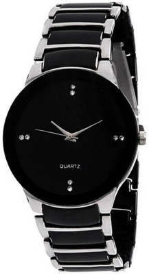

A&A Black White Steel Belt Analog Watch - For Men