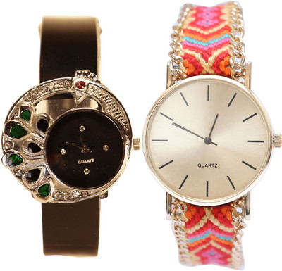 

NEUTRON Latest Analogue Peacock Black And Multi Color Color Combo Watch (G76-G166) For Girls And Women Watch - For Women