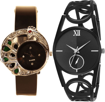 

NEUTRON Modern Party Wedding Peacock Black Color Combo Watch (G76-G211) For Girls And Women Watch - For Women