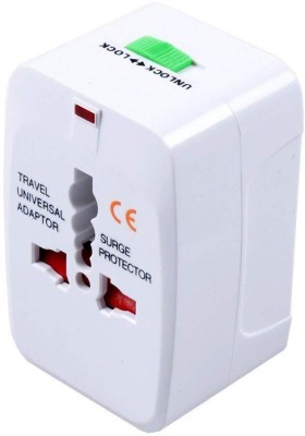 ABlue Clipper Universal World Wide Travel Charger Adapter Plug, Worldwide Adaptor(White)