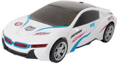 SBJCollections Robot Transformer Car 2-In-1 "Robot to Car Converting" with light & Music(White)
