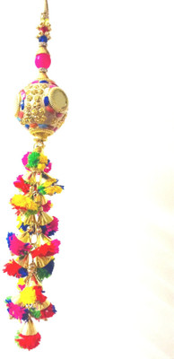 

Eerafashionicing Pompom and Golden Multicolor Latkan Big Pack Of 2
