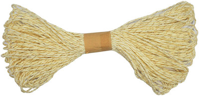 

AsianHobbyCrafts Dual Color Paper Thread Twine Cord for DIY Crafts, Packaging, Scrapbooking and Decor, Cream (Thick: 2mm, Length: 30m)