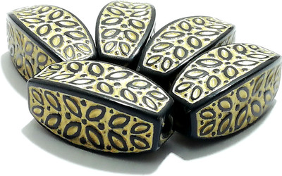 

GOELX Plastic Designer Beads for Jewellery Making, Beading & Art Craft Work !! - Oval - Design 5