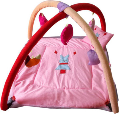 

royal aditya Bed 12 Foldable Cotton Printed(Fabric, Pink)