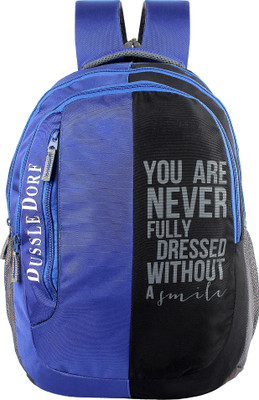 

Dussledorf Leonardo Blue Laptop Backpack 20 L Laptop Backpack(Blue), Blue and black