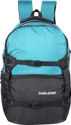 

Dussledorf Black And Turquoise Laoptop Backpack 22 L Laptop Backpack(Blue), Black & turquoise