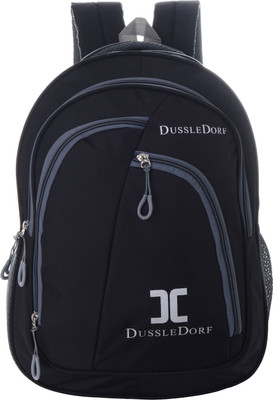 Dussledorf Black Backpack With Adjustable Strap 15 L Laptop Backpack(Black)