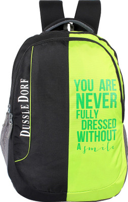 

Dussledorf Multi Color Laptop Backpack 18 L Laptop Backpack(Multicolor), Black and green