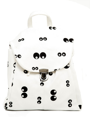 

StarFlames Stylish Bag Pack For girls White Color | Trendy Bag Pack For Girls | Beautiful Eye Pattern For Girls 21 L Backpack(White)
