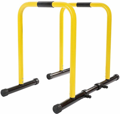 

IBS Dip Bar Pullup Steel Muscles Exercise Home Gym Trainning Station Dip Bar Dip Station(Yellow)