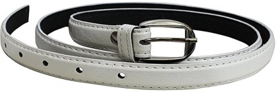 PinKit Women Casual White Genuine Leather Belt