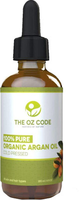 

The OZ Code Moroccan Argan Oil For Hair, Face And Skin - Organic and 100% Pure Argan Oil - 4 Fluid Ounce(0.56 g)