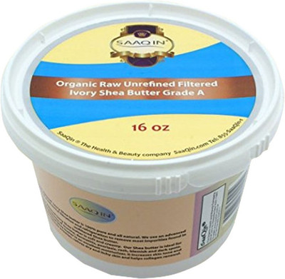 

SAAQIN Â® 100% Pure Unrefined Organic Raw SHEA BUTTER - (1 Pound) from the nut of the African Ghana Shea Tree(0 g)