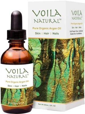 

Voila Natural Natural Beauty Argan Oil For Hair, Face & Body - Pure & Organic - Raw, Unrefined - Virgin Cold Pressed - 2 oz(0.3 g)