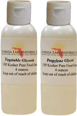

Florida Laboratories, Inc. 2- 4oz Vegetable Glycerin & Propylene Glycol USP Kosher VG PG 99.9% Pure Food Grade(0.63 g)