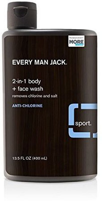 

Everyman Jack 2-In-1 Anti-Chlorine Body Plus Face Wash, Signature Mint, 13.5 Fluid Ounce(443 ml)