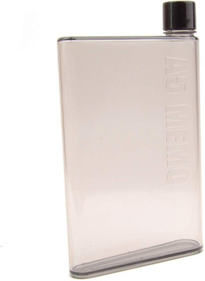 

Happy2Buy 420 ML A5 Note Book Shaped water Bottle 420 Sipper(Pack of 1, Black)