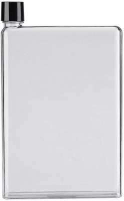

Happy2Buy 420 ML A5 Note Book Shaped water Bottle 420 Sipper(Pack of 1, White), Transparent