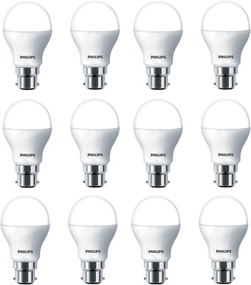 Philips 9 W Standard B22 LED Bulb(White, Pack of 12)