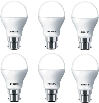 Philips 9 W Standard B22 LED Bulb(White, Pack of 6)