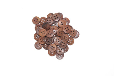 

Nimida Wooden Button , Colour - Natural Wooden Brown , Dia 12.50 mm , Size - 20, 4 Holed for Sewing and art and craft Pack of 40 Wooden Buttons(Pack of 40)