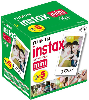 

Fuji Fuji 96090 Mini Instant Film, 10 Sheet, 5 Piece Film Roll(Yes 0 ISO Pack of 5)